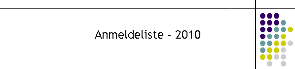 Anmeldeliste - 2010