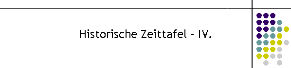 Historische Zeittafel - IV.
