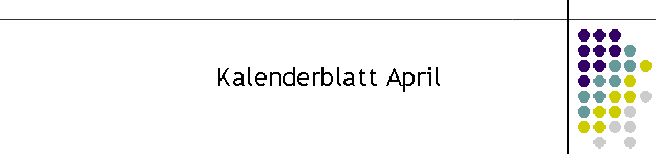 Kalenderblatt April