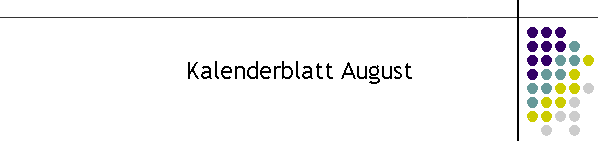 Kalenderblatt August