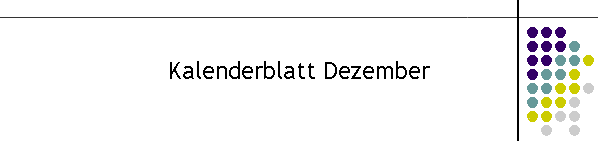 Kalenderblatt Dezember