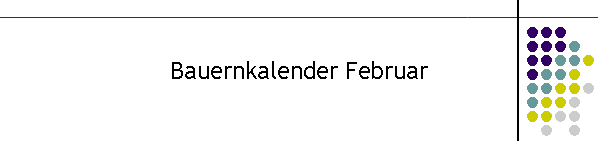 Bauernkalender Februar