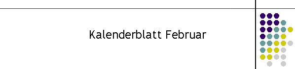 Kalenderblatt Februar