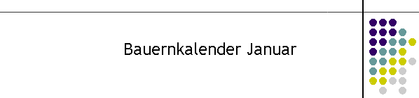 Bauernkalender Januar