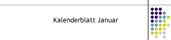 Kalenderblatt Januar