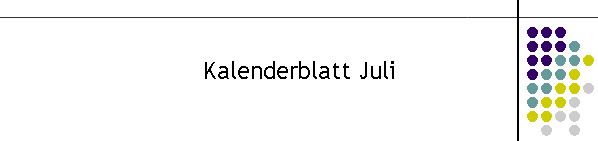 Kalenderblatt Juli