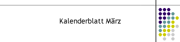 Kalenderblatt Mrz