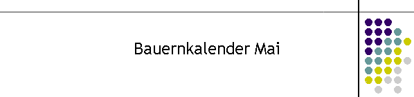 Bauernkalender Mai