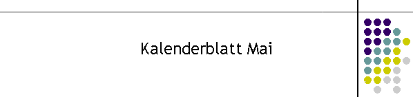 Kalenderblatt Mai