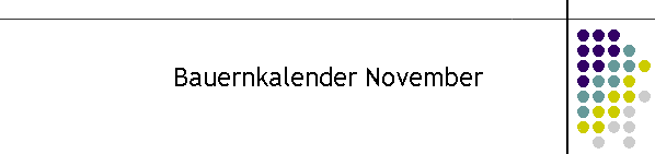 Bauernkalender November