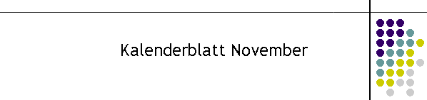 Kalenderblatt November