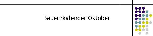 Bauernkalender Oktober