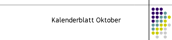 Kalenderblatt Oktober