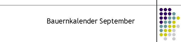 Bauernkalender September