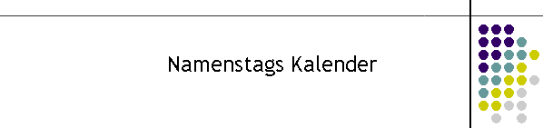 Namenstags Kalender